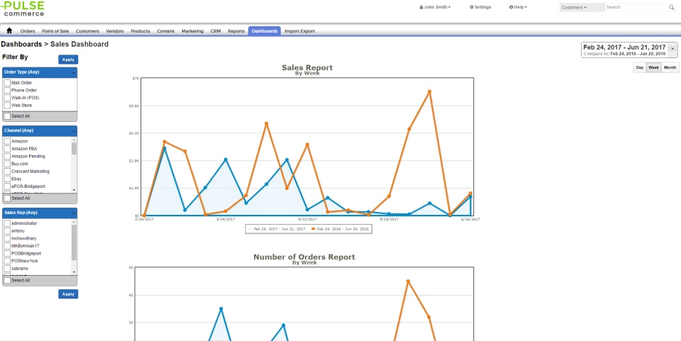 screenshot of Pulse Commerce